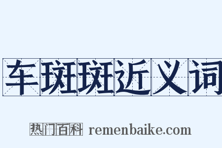 车斑斑近义词是什么意思的图片